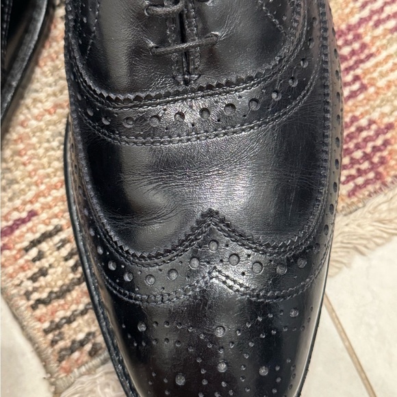 Allen Edmonds McAllister Black Wingtip Brogues Dress Shoes Lace - Picture 8 of 9